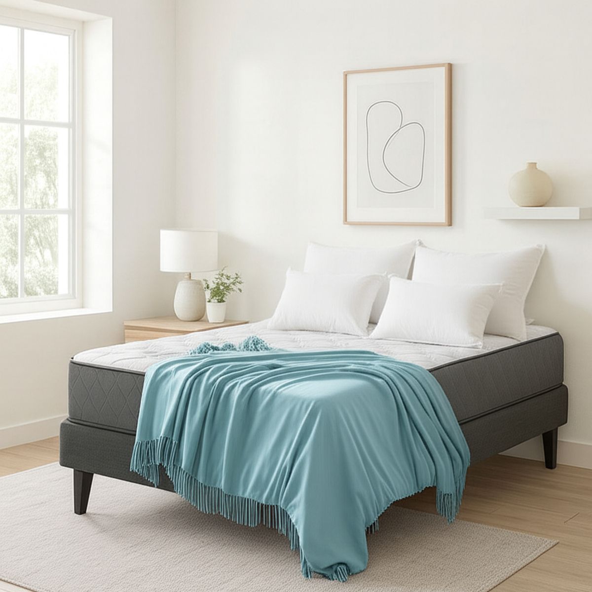 GENERICO - Colchon Hipnos Premiun 2.0	Plazas Resortes Bonell 30 cm Altura Alta Densidad