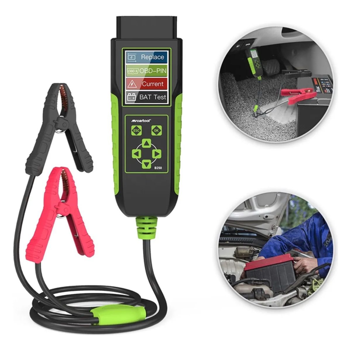 GENERICO - Probador de Baterías Automóvil B250 Escáner OBD2 8-30V