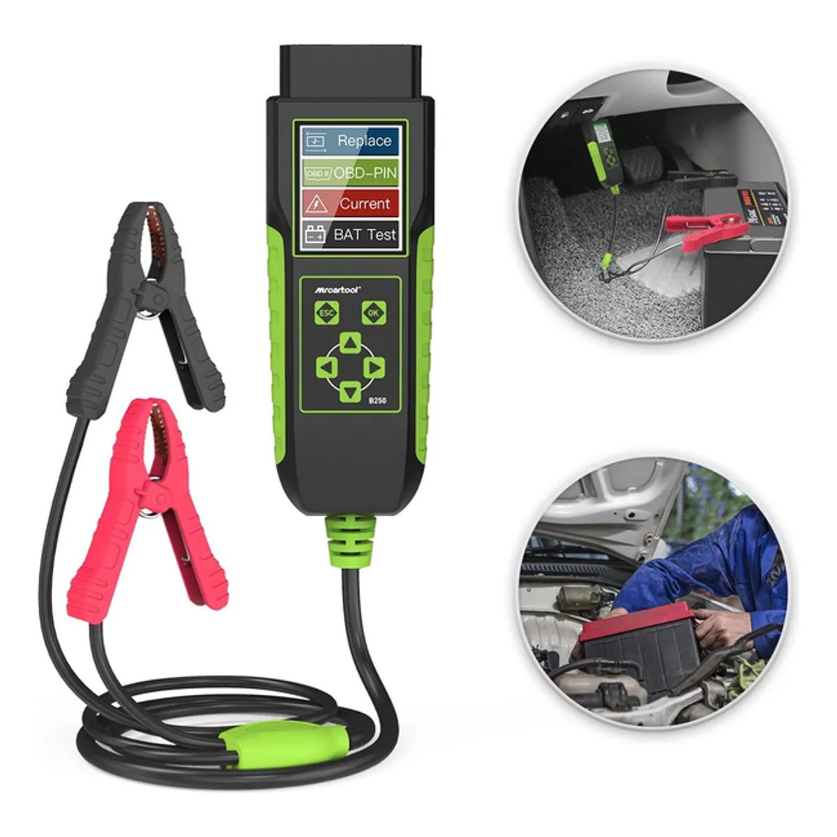 GENERICO - Probador de Baterías Automóvil B250 Escáner OBD2 8-30V