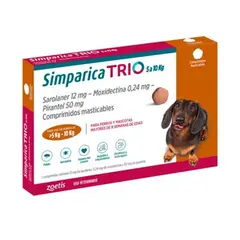 ZOETIS - Simparica Trio 5 a 10kg x 1 comp