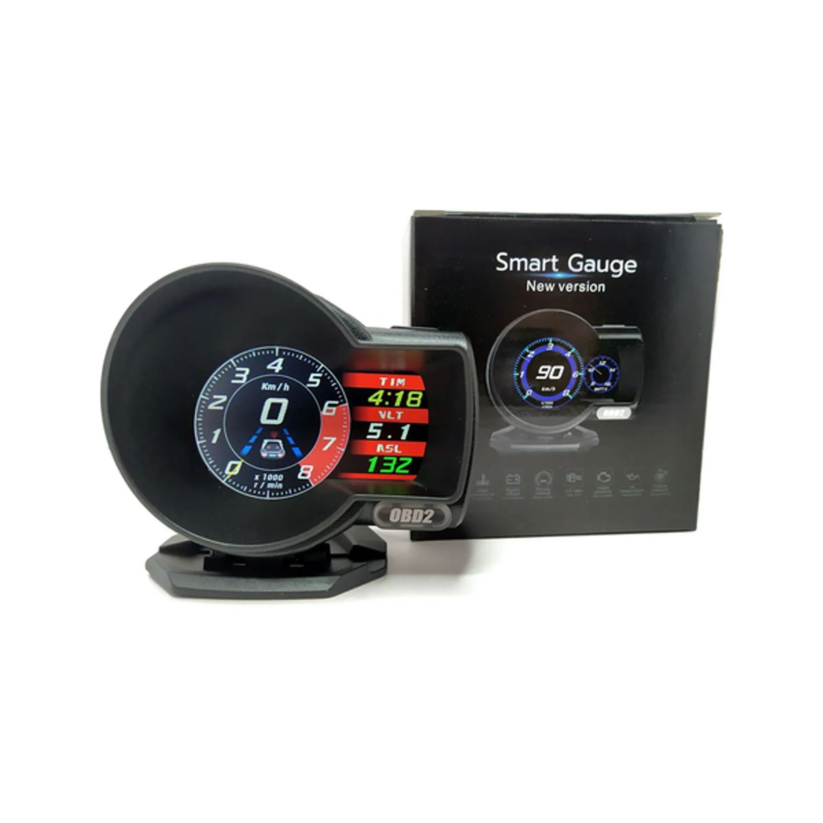 GENERICO - Medidor Digital Inteligente F8 HUD OBD2 Computador a Bordo