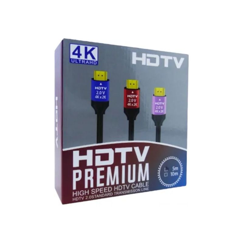 GENERICO - Cable Hdmi Hdtv 5mts 4 K Version 2.0 Punta Metal