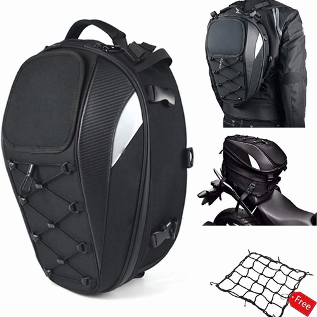 GENERICO - Helmet Bag Sport para Motocicleta Negro