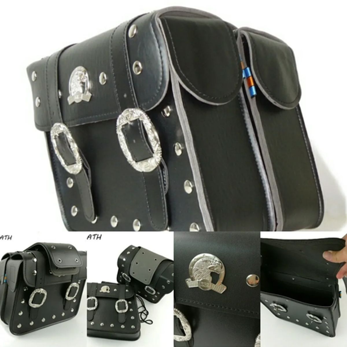 GENERICO - Alforjas Moto Estilo Shopper 563 Negra Electros