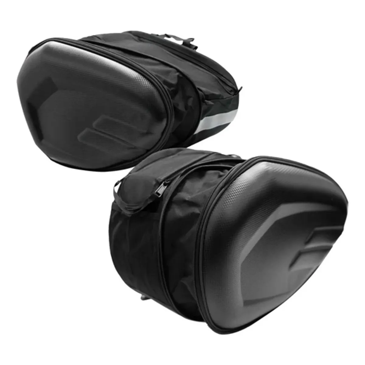 GENERICO - Alforjas Bolsos Moto Semirrígidas Expansibles hasta 58 L