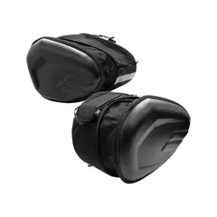GENERICO - Alforjas Bolsos Moto Semirrígidas Expansibles hasta 58 L