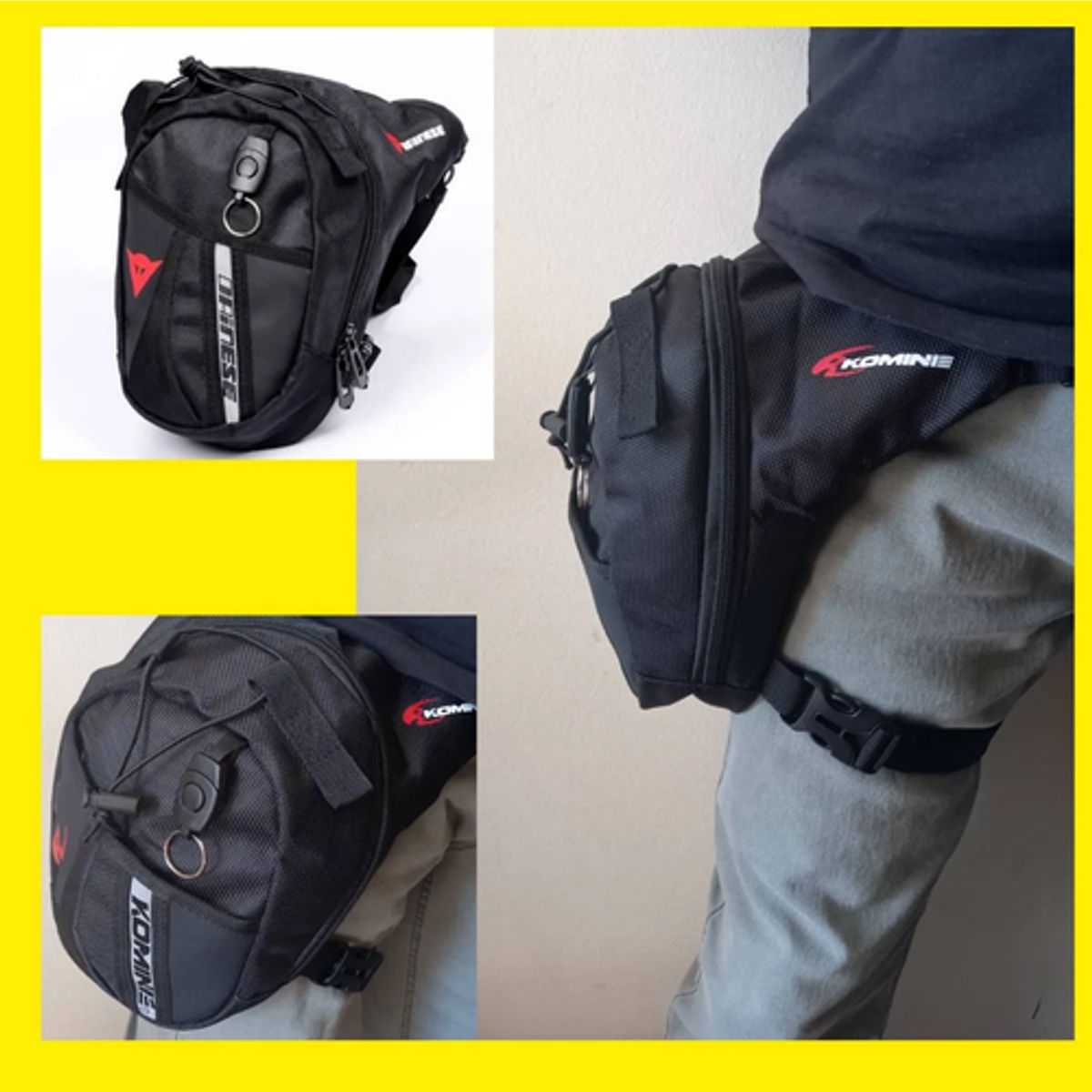 GENERICO - Muslera Moto Bolso para Pierna Bicicleta Portátil Unisex