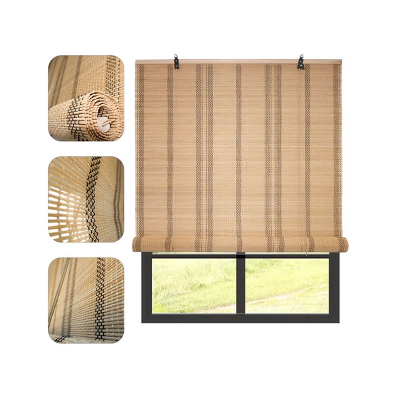 GENERICO - Cortina Beiti Persiana Roller Bambú Fino 120x180 cm Bambu