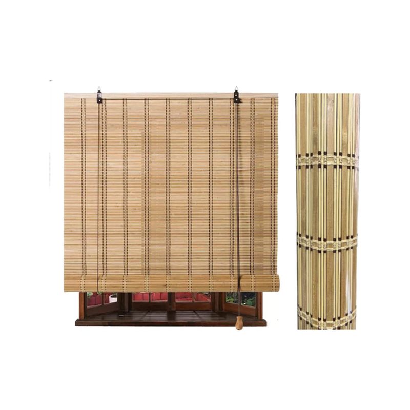 GENERICO - Cortina Bambú Roller Persiana Enrollable 120x150 cm Marrón