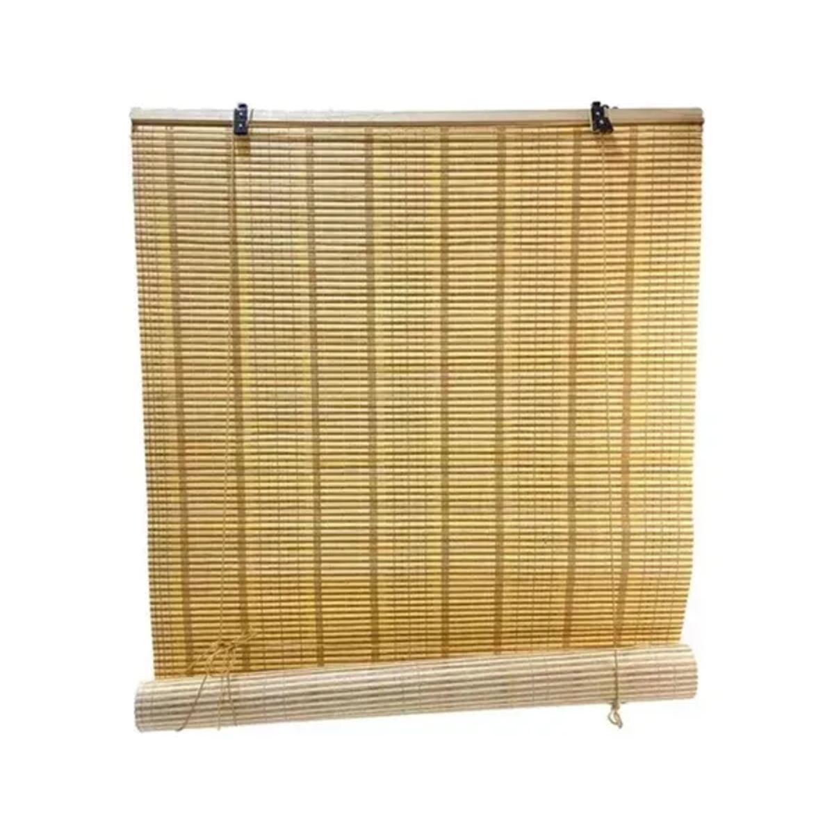 GENERICO - Persiana Roller Enrollable Bambú Rayado 90x120 cm