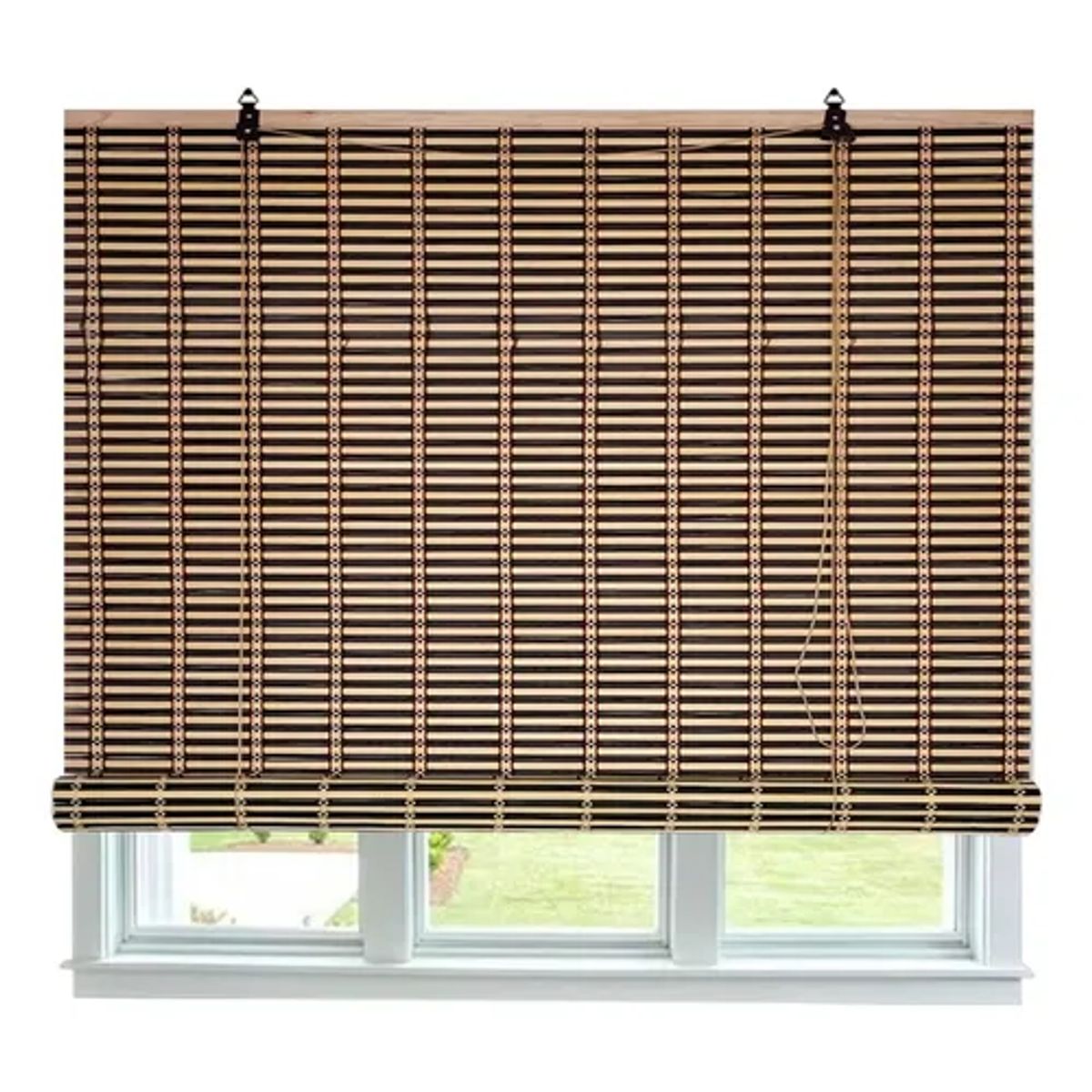 GENERICO - Cortina Bambú Persiana Bicolor 120x150 cm Roller con Diseños