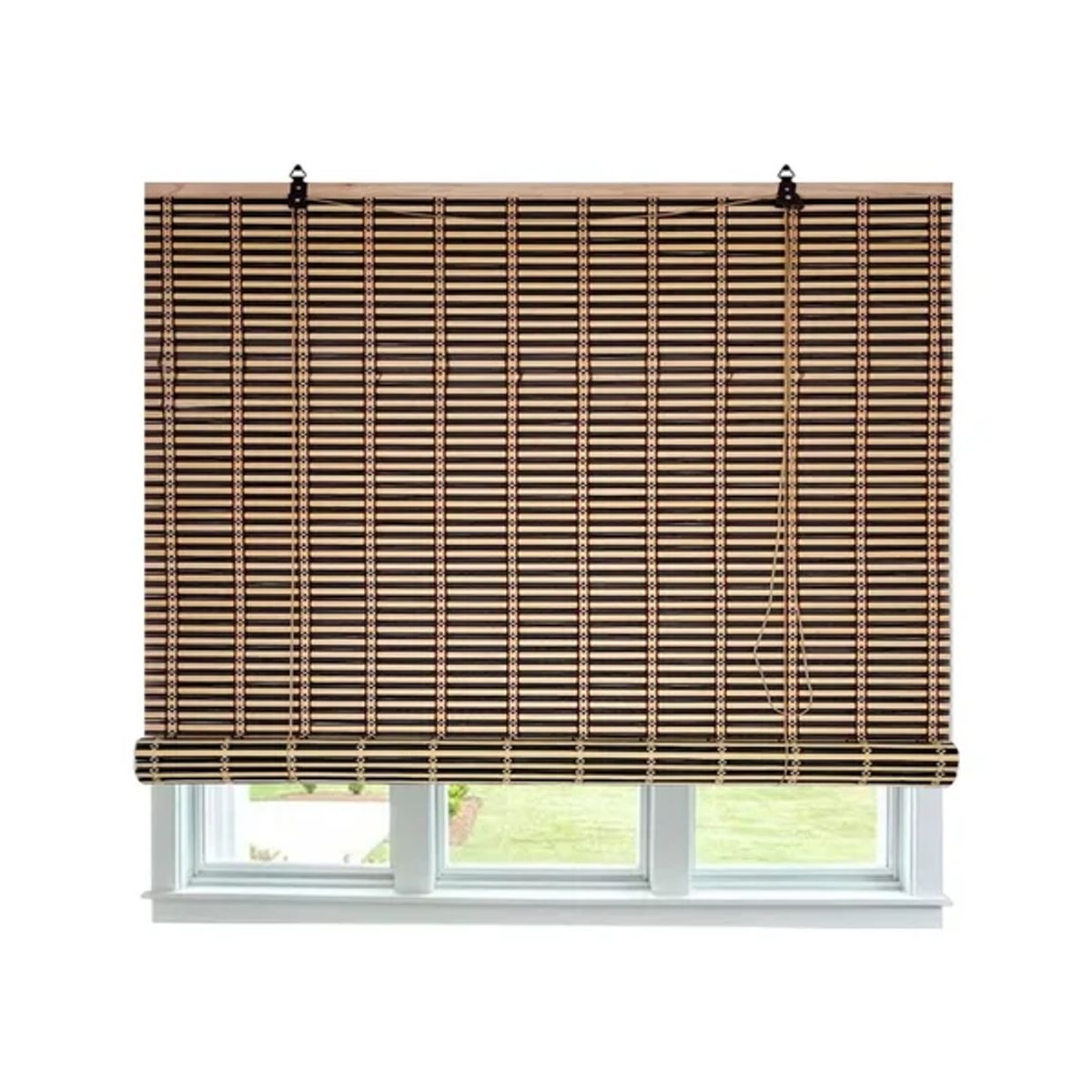 GENERICO - Cortina Bambú Persiana Bicolor 120x150 cm Roller con Diseños