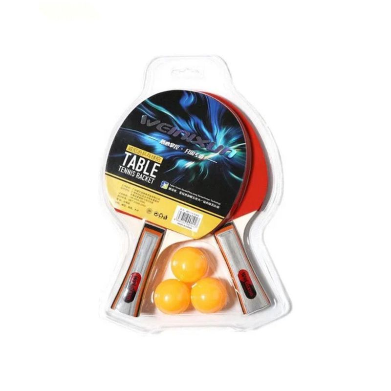 FOUR - Set 2 Paletas de Ping Pong + 3 Pelotas 3 Estrellas