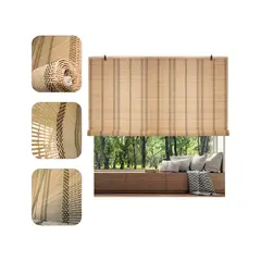 GENERICO - Cortina Bambú Persiana Enrollable 120x150 cm Beiti Unicolor