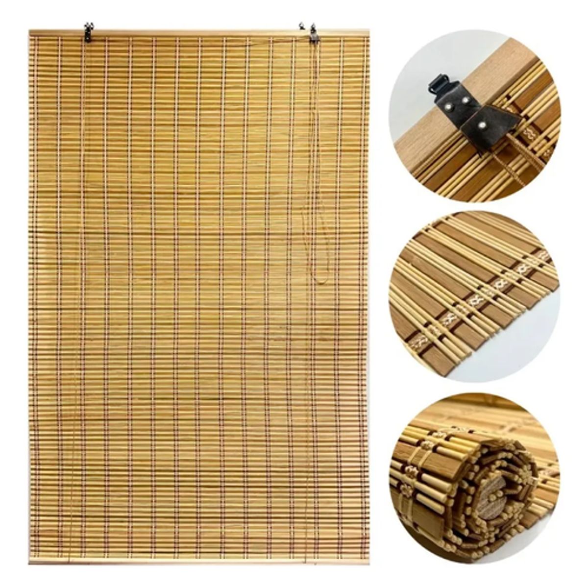 GENERICO - Cortina Enrollable Bambú Roller 90x180 cm