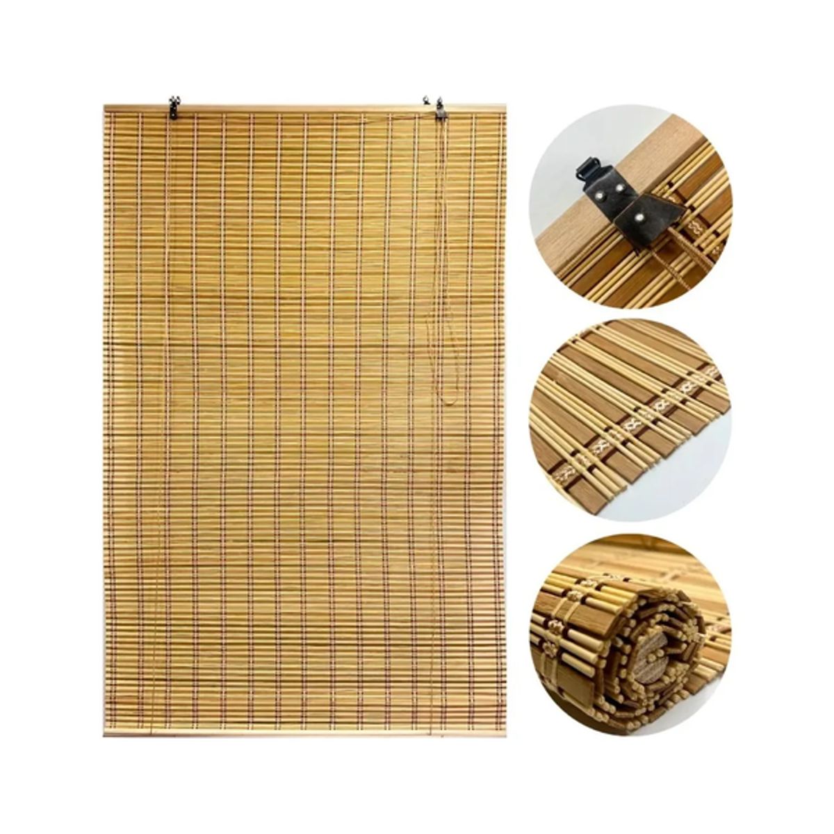 GENERICO - Cortina Enrollable Bambú Roller 90x180 cm