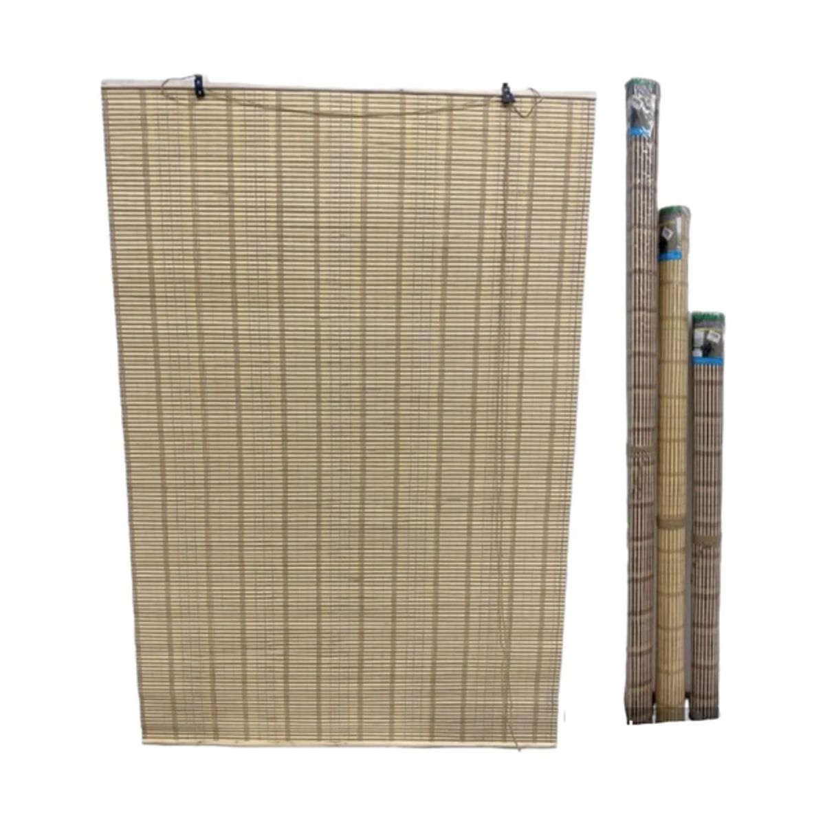 GENERICO - Cortina Roller Persiana Bambú Enrollable 60x180 cm