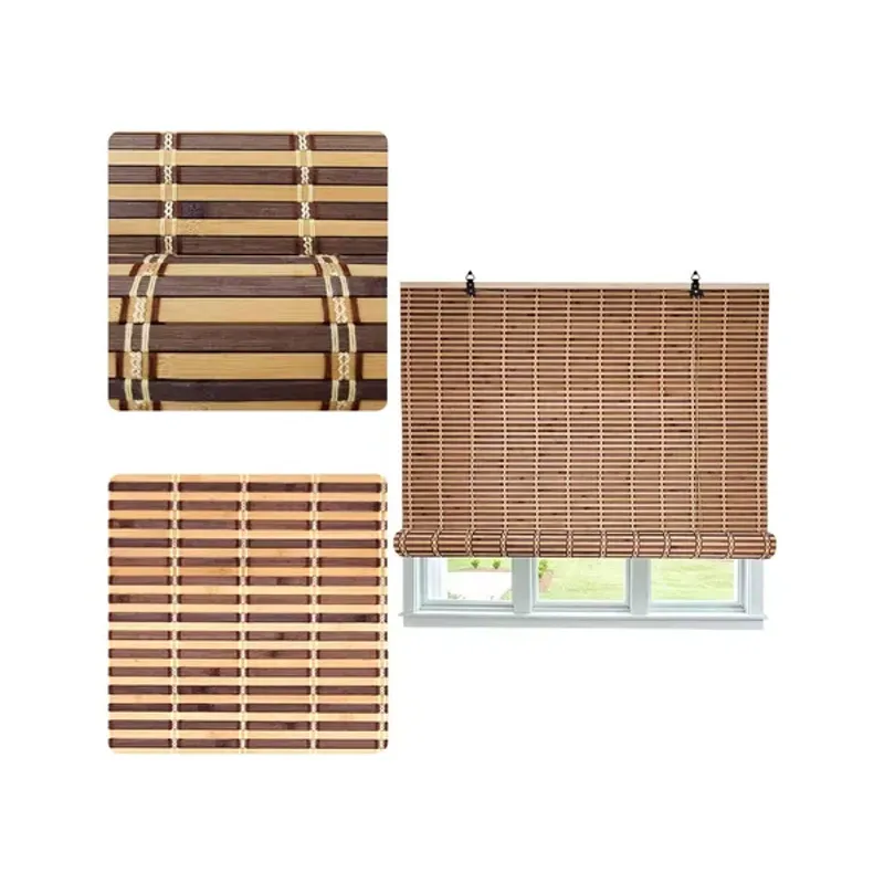 GENERICO - Cortina Persiana Roller Beiti Enrollable Bambú 120x150 cm