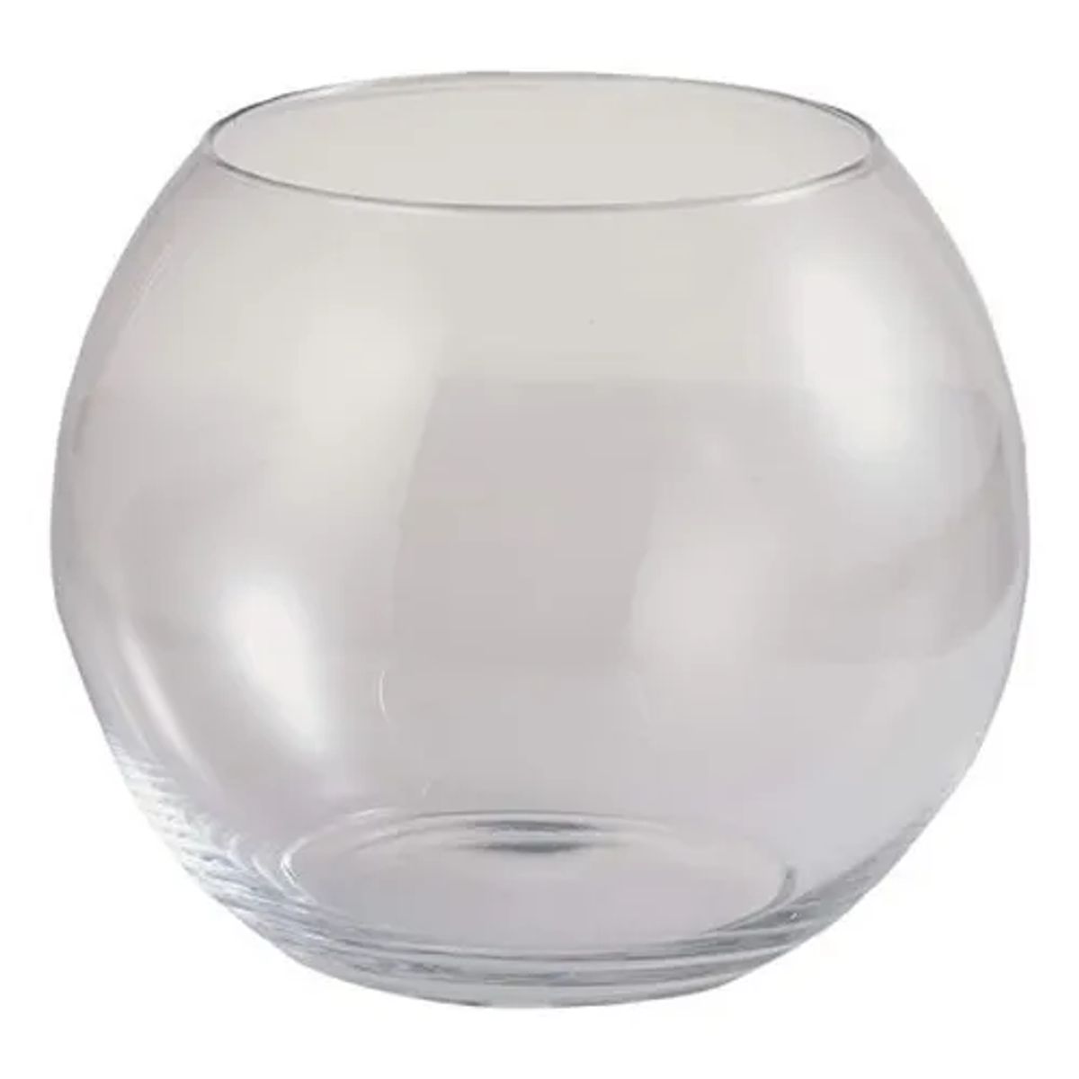 GENERICO - Pecera Vidrio Redondo Curvo Florero Macetero 3 L 20x15x13 cm