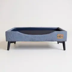 BLOCCARE - Cama de Mascotas - Talla XL EXTRA (110x80 cm) / Pata Metalica 12 cm (Gris)