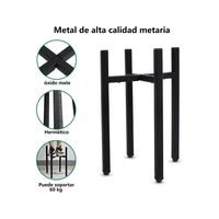 Set Organizador Pedestal Porta Macetero Decorativo Metal