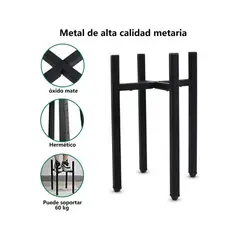 GENERICO - Set Organizador Pedestal Porta Macetero Decorativo Metal