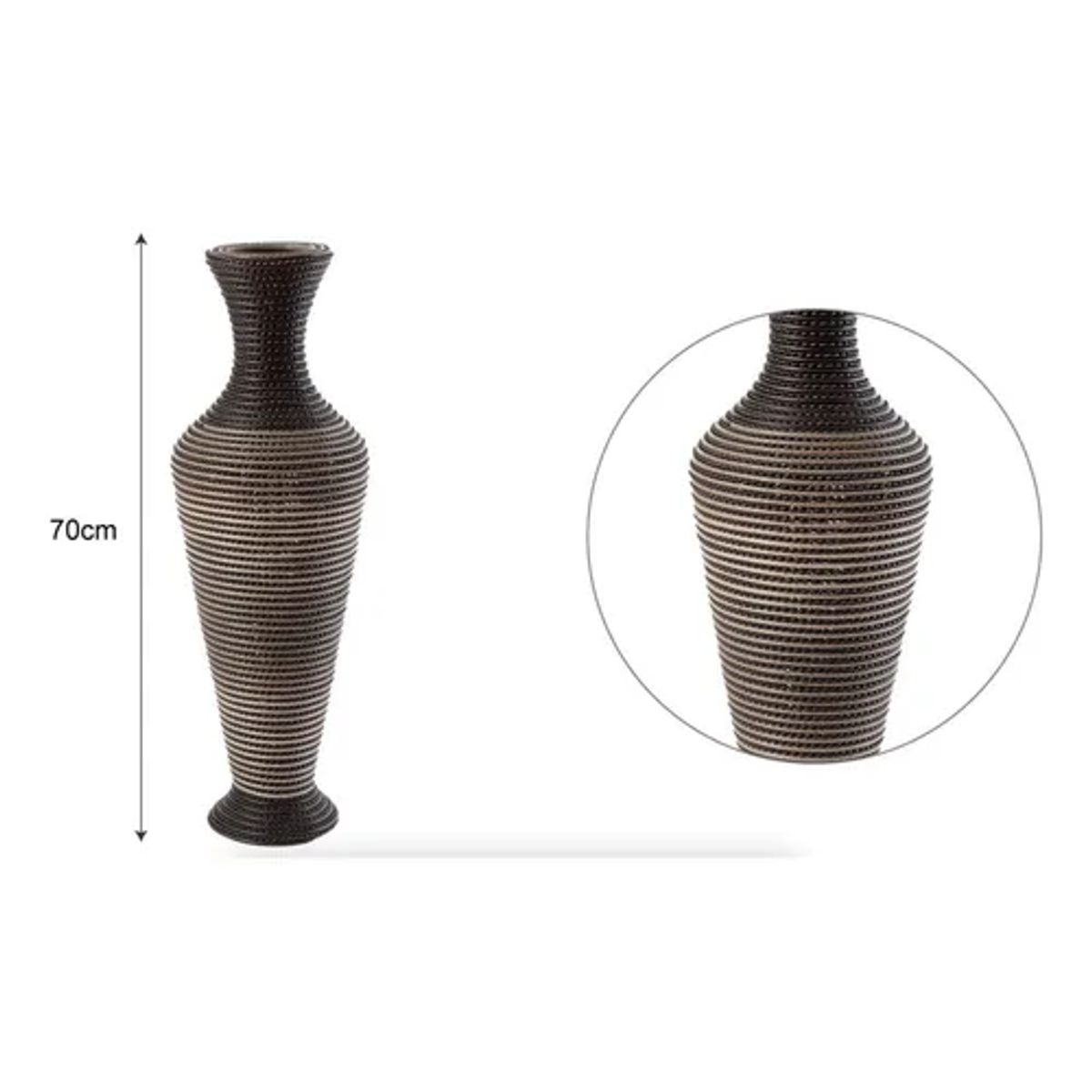 GENERICO - Florero Jarrón Decorativo Tejido Moderno 70 cm M11