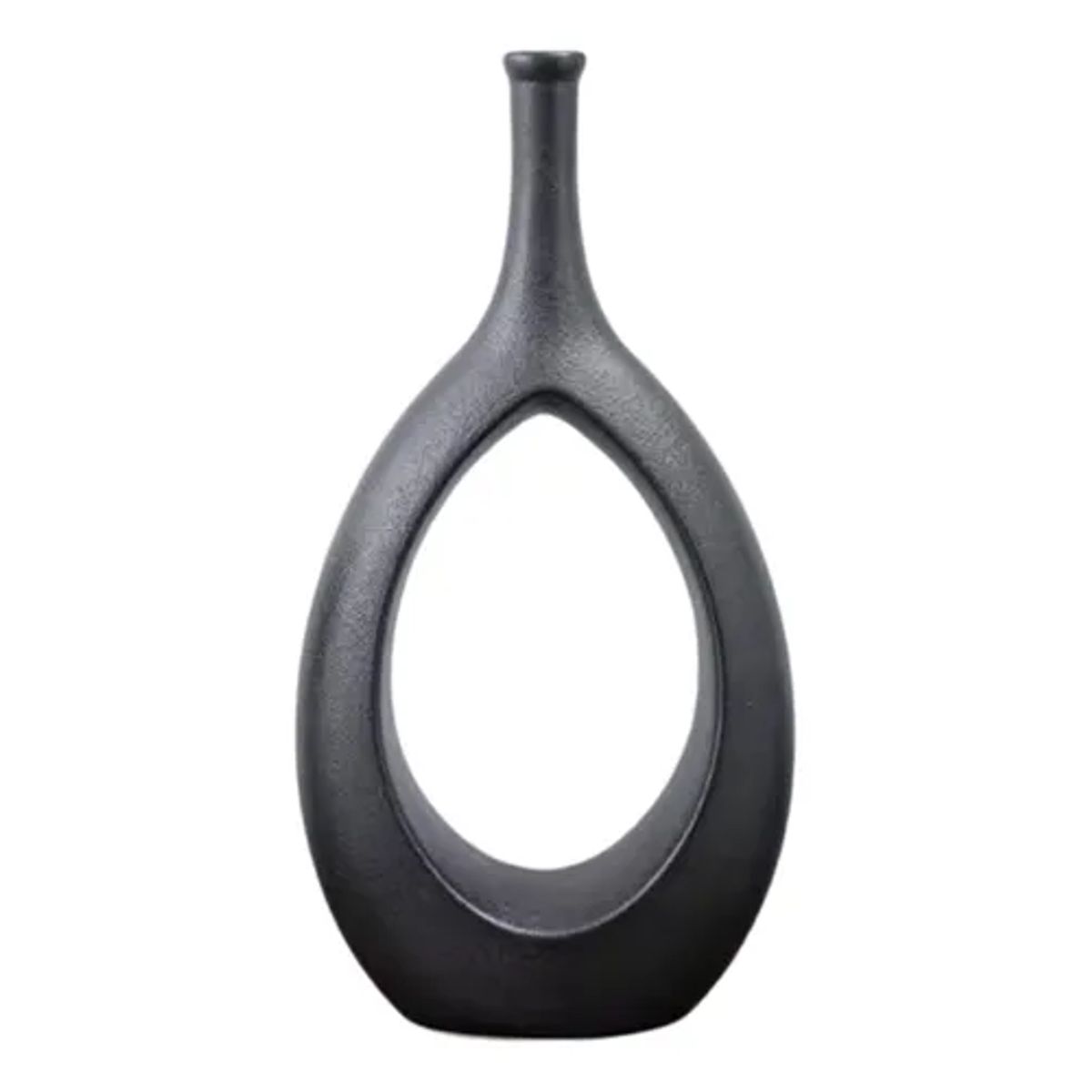 GENERICO - Florero Cerámica Botella con Cuerda 35 cm