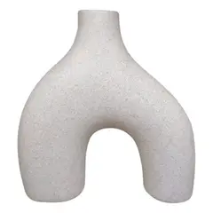 GENERICO - Florero Vintage Cerámica Moderno Blanco