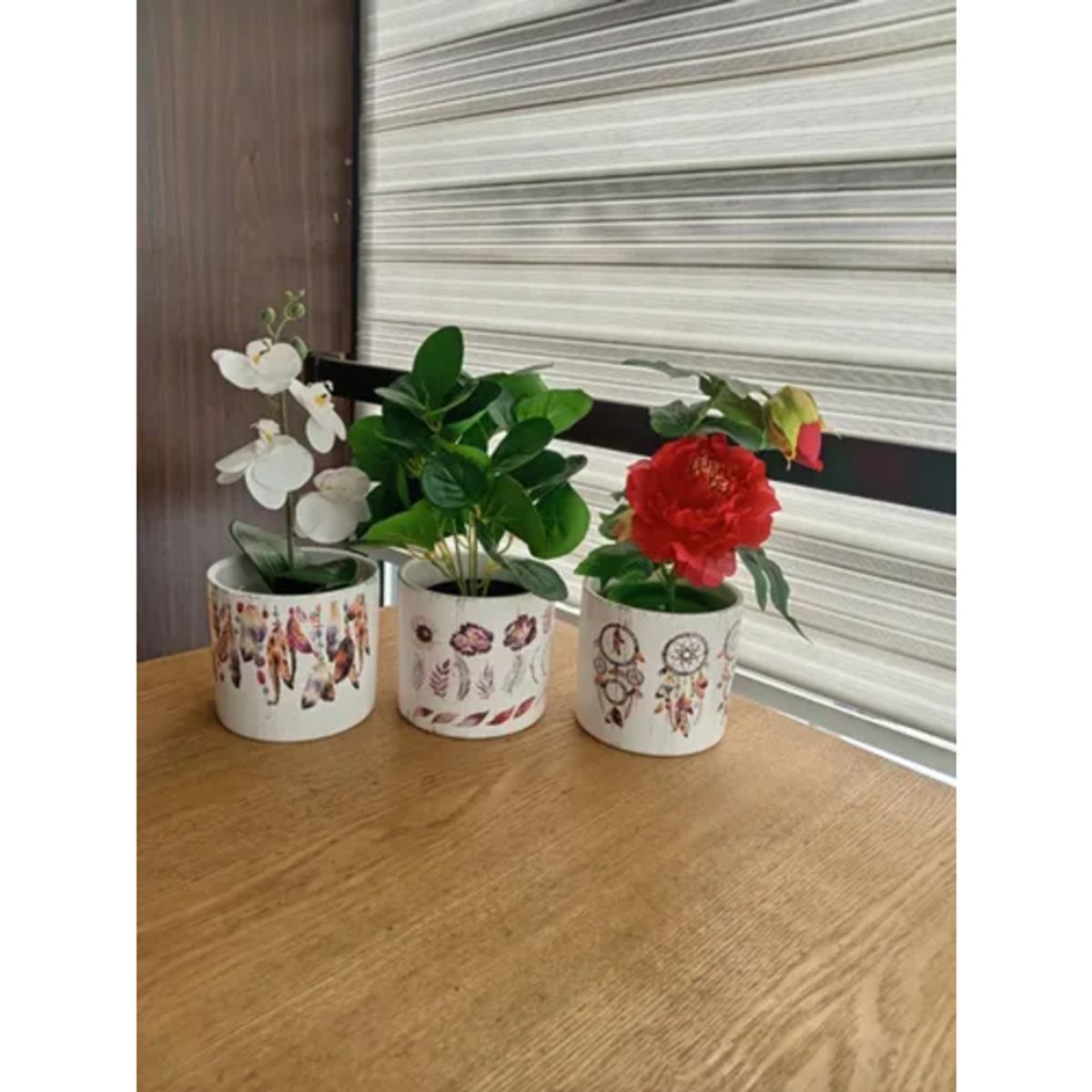 GENERICO - Florero Jarrón Decorativo Cerámica 12x13 cm