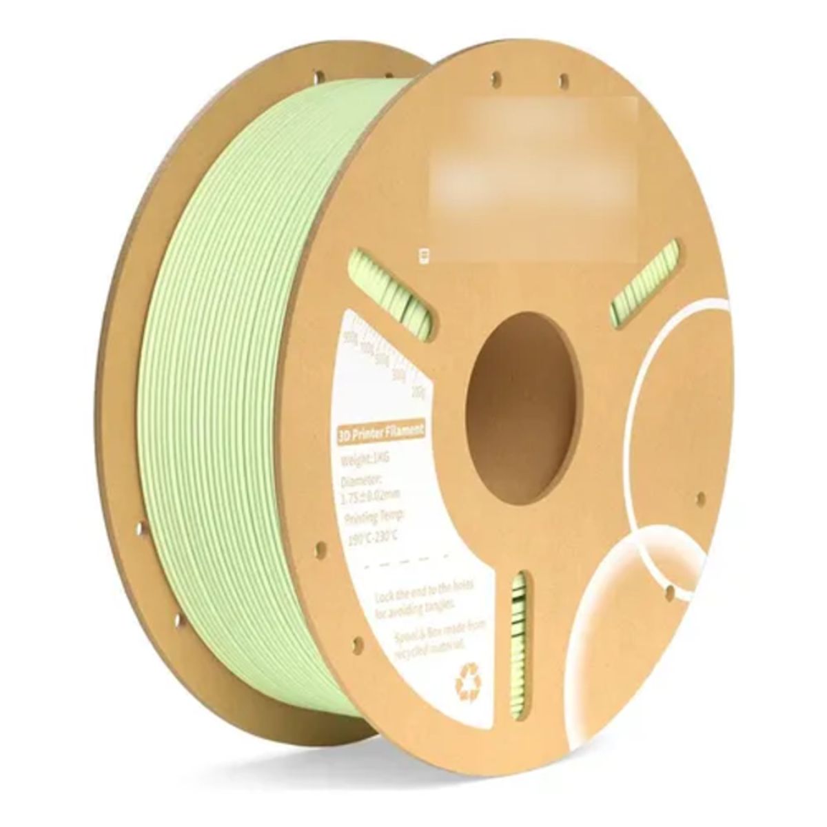 GENERICO - Filamento PLA Mate Elegoo 1 kg 175 mm Verde Menta