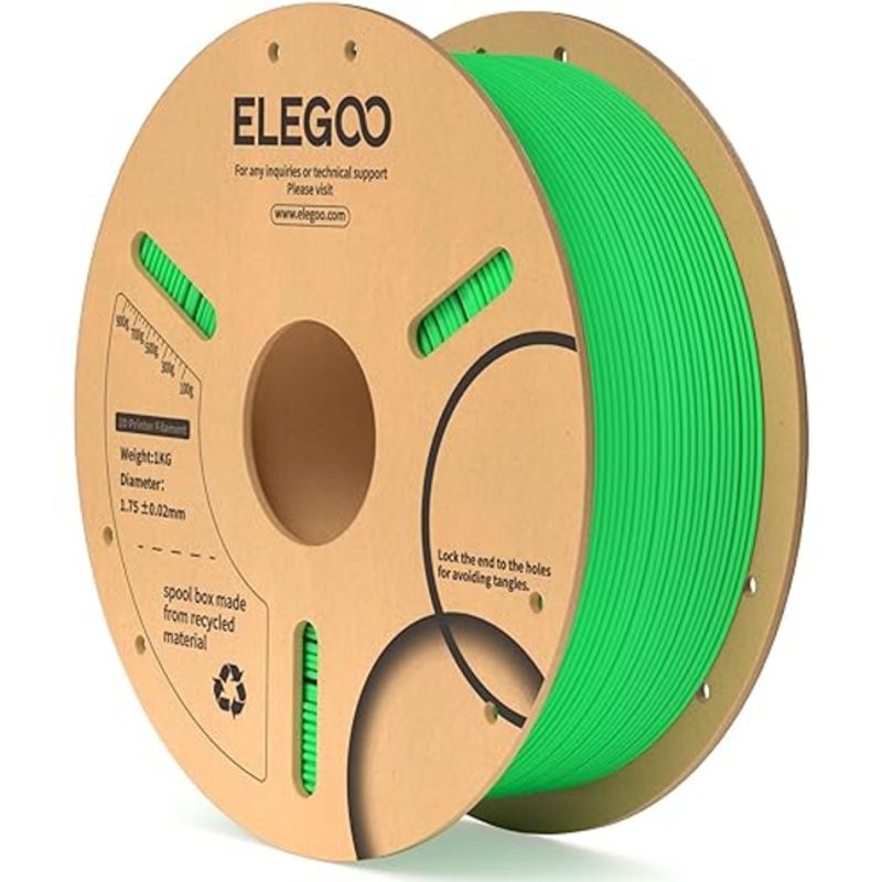 GENERICO - Filamento PLA Elegoo 1 kg 175 mm Verde Neón