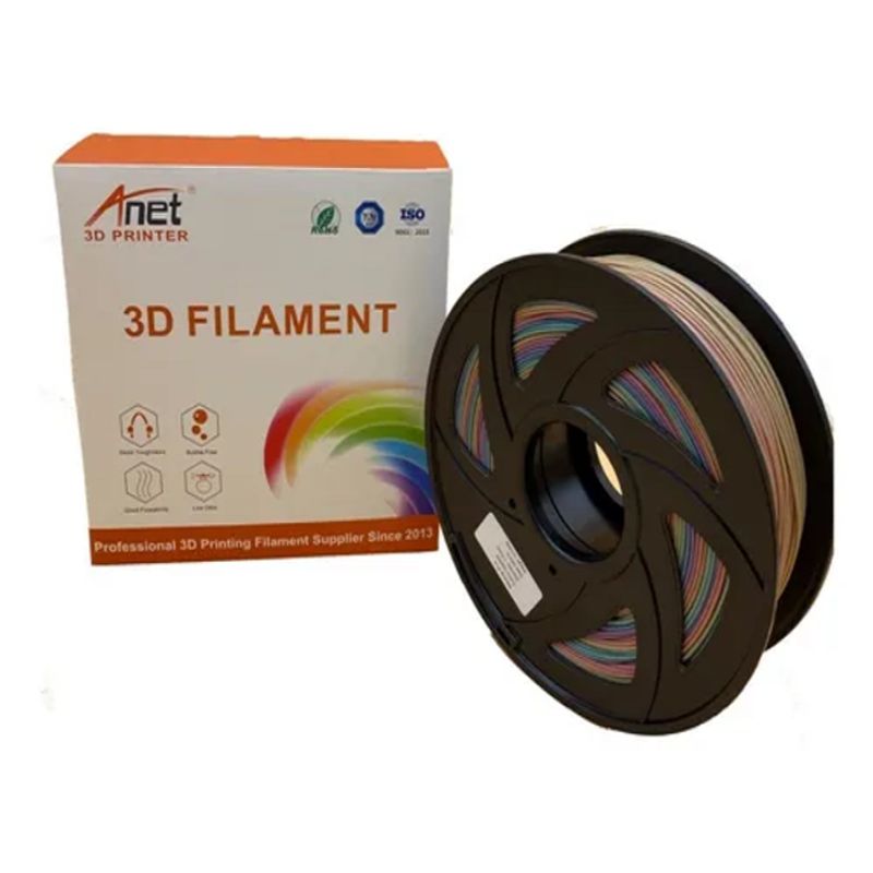 GENERICO - Filamento PLA Arcoíris Multicolor Anet 175 mm 1 kg 320 m