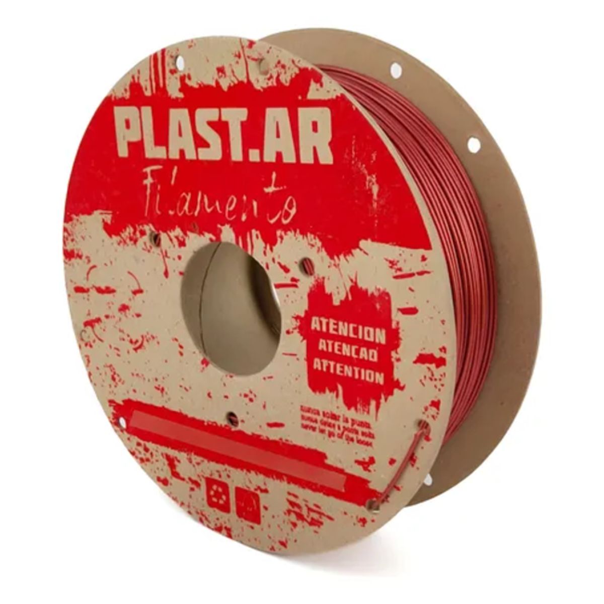 GENERICO - Filamento Impresora 3D Plastar PLA 175 mm 1 kg Rojo