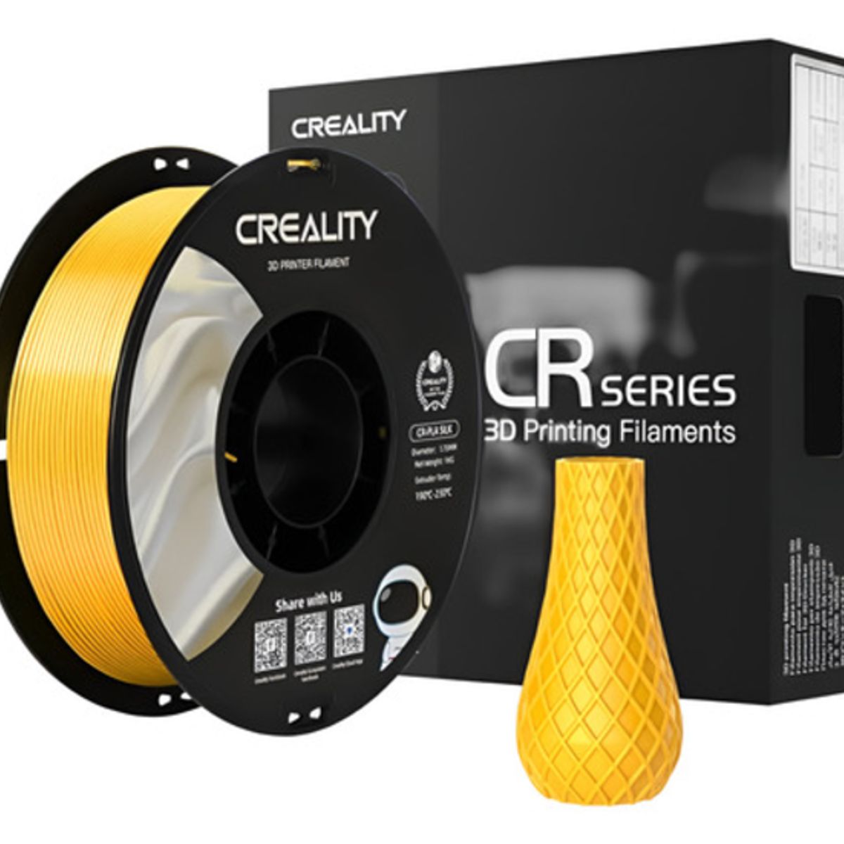 GENERICO - Filamento PLA Seda Mágico Bicolor Creality 1 kg Oro Plateado