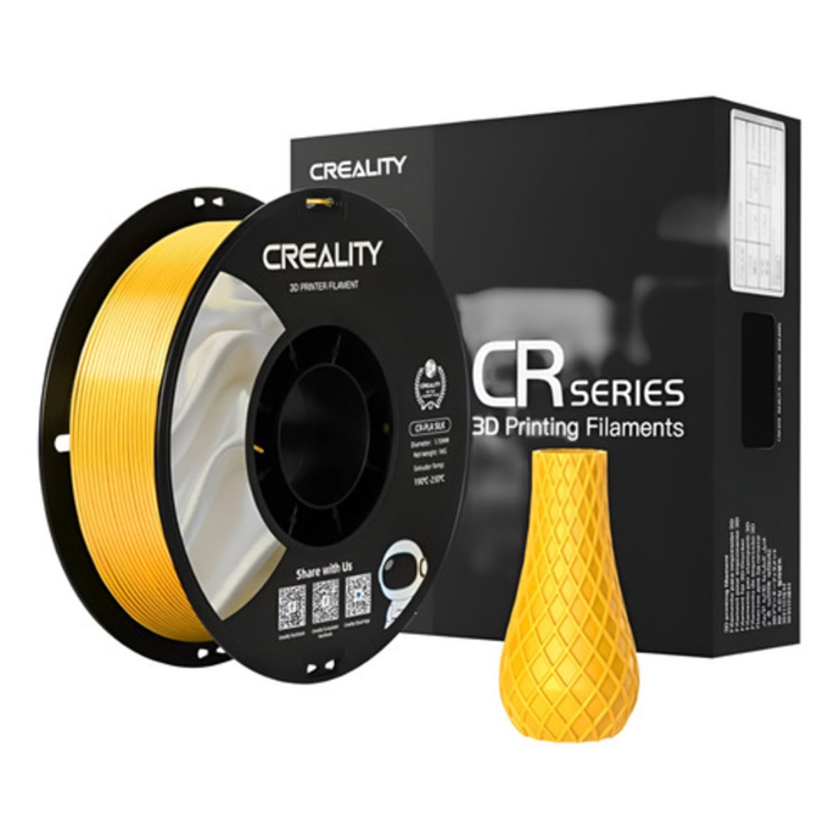 GENERICO - Filamento PLA Seda Mágico Bicolor Creality 1 kg Oro Plateado