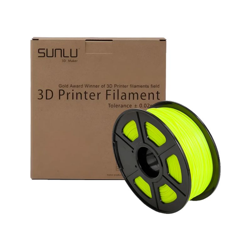 GENERICO - Filamento PLA Sunlu Noctilucente Amarillo 1 kg 175 mm
