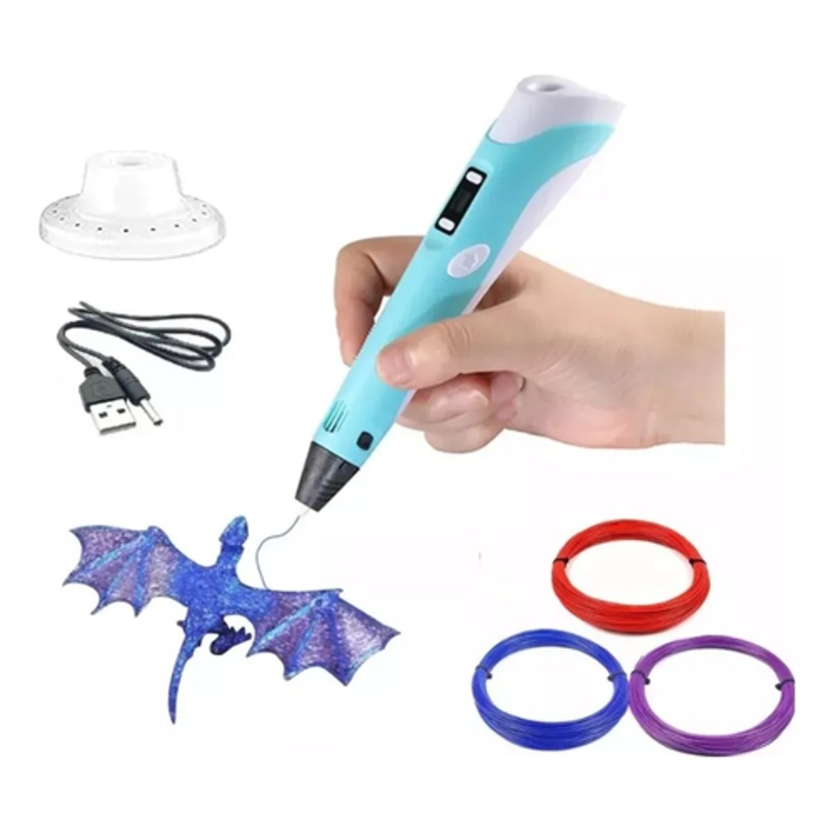 GENERICO - 50 Metros Filamento Para Lápiz Impresora 3D Colores