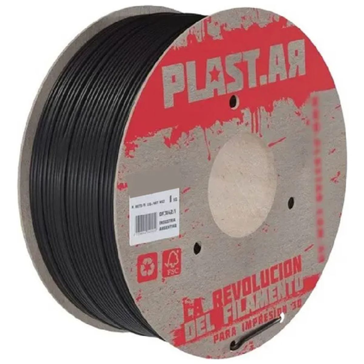GENERICO - Filamento Impresora 3D Plastar PLA 175 mm 1 kg Negro