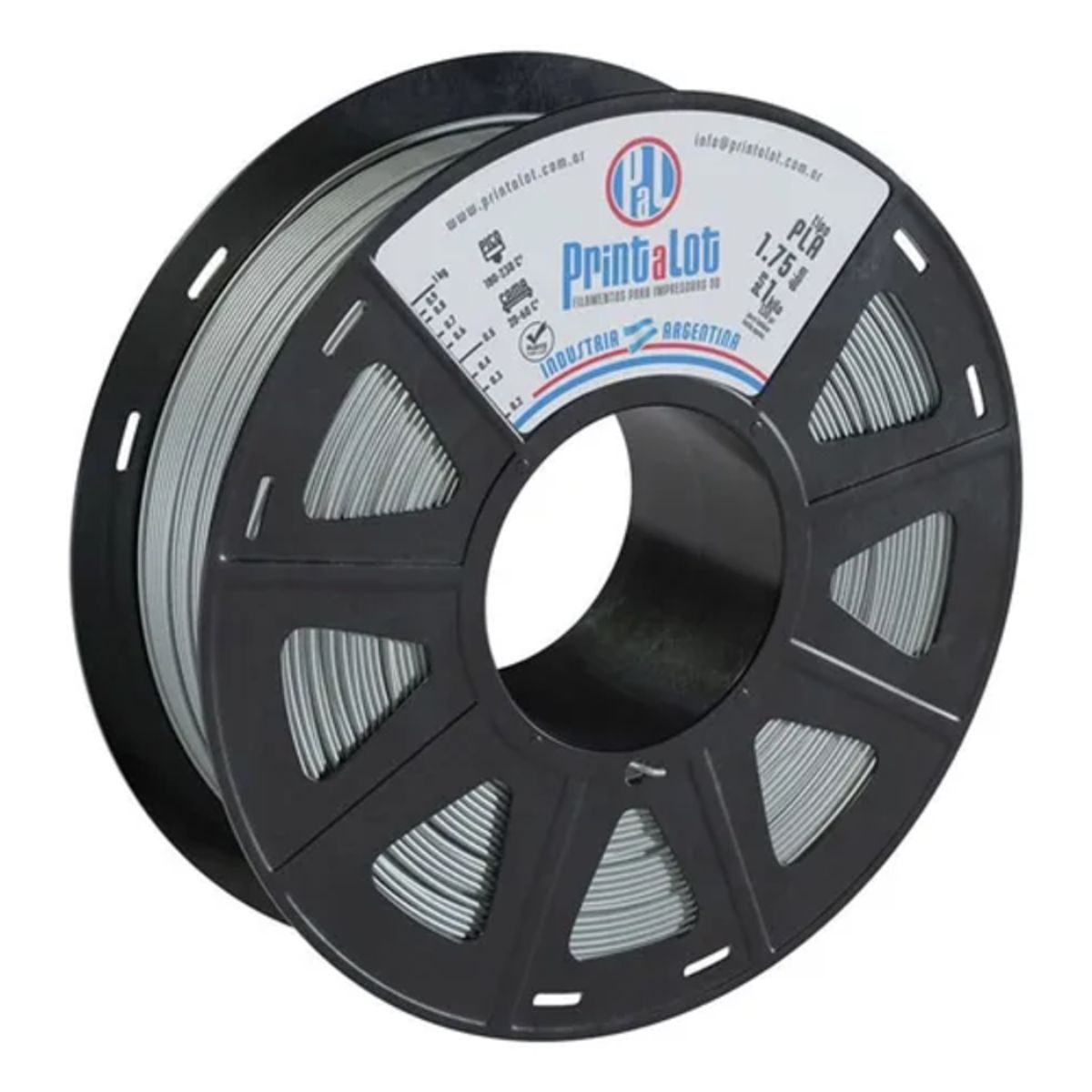 GENERICO - Filamento PLA 175 mm Printalot 1 kg Color Plata