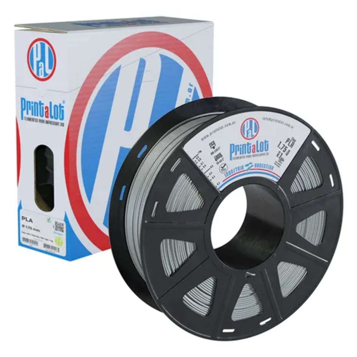 GENERICO - Filamento PLA 175 mm Printalot 1 kg Color Plata