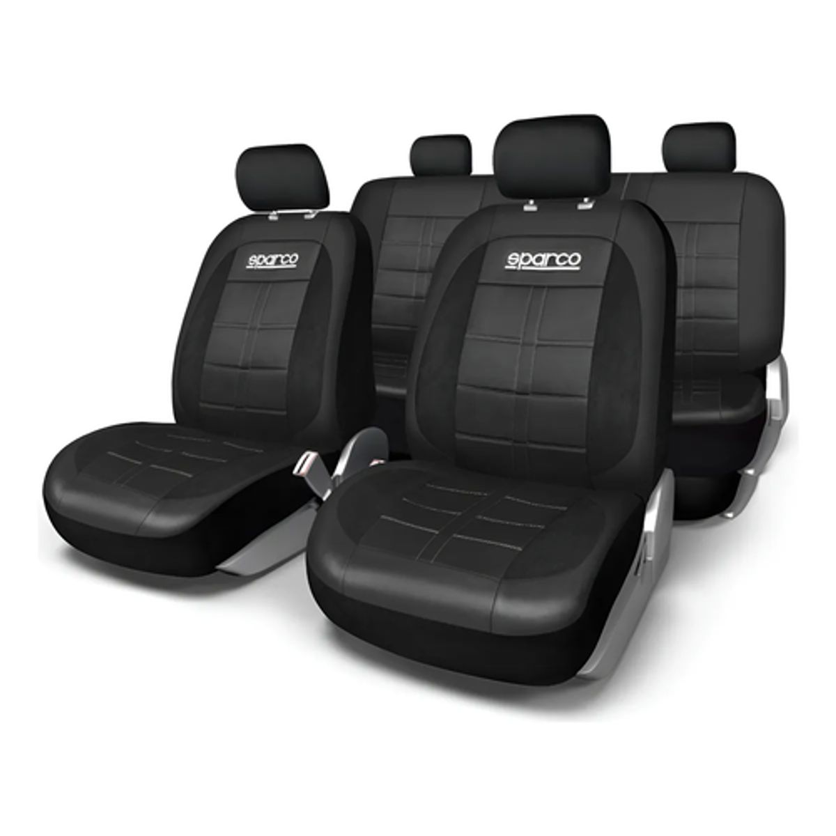 GENERICO - Fundas Cubreasiento Sparco Ecocuero Negro Universales