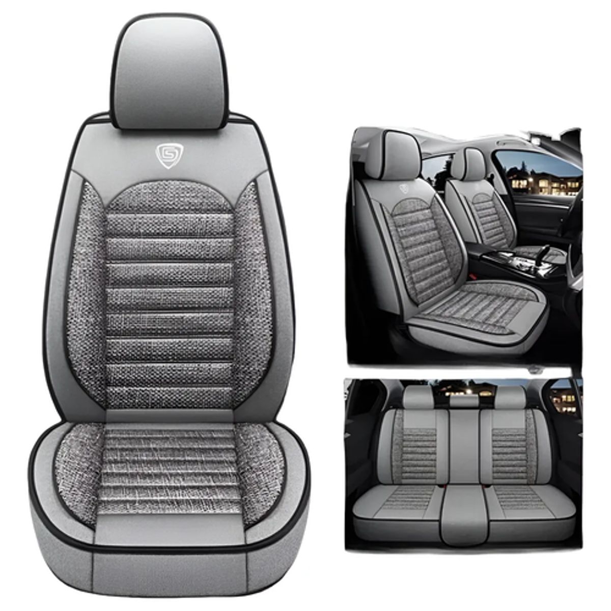 GENERICO - Fundas Cubre Asiento Universales de Lino de Calidad