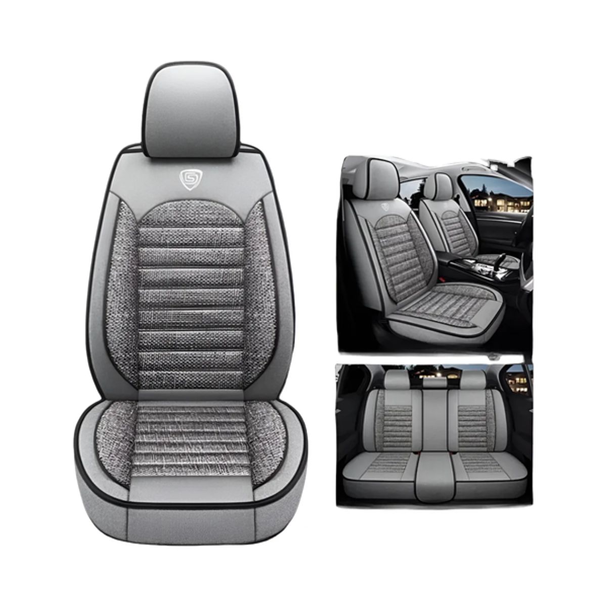 GENERICO - Fundas Cubre Asiento Universales de Lino de Calidad