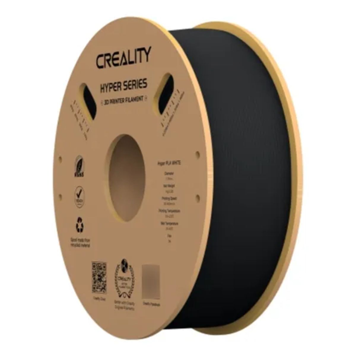 GENERICO - Filamento PLA Alta Velocidad Creality 1 kg Bobina Negro Reciclado