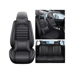 GENERICO - Funda Cubre Asiento Ecocuero Set 5 Asientos Negro