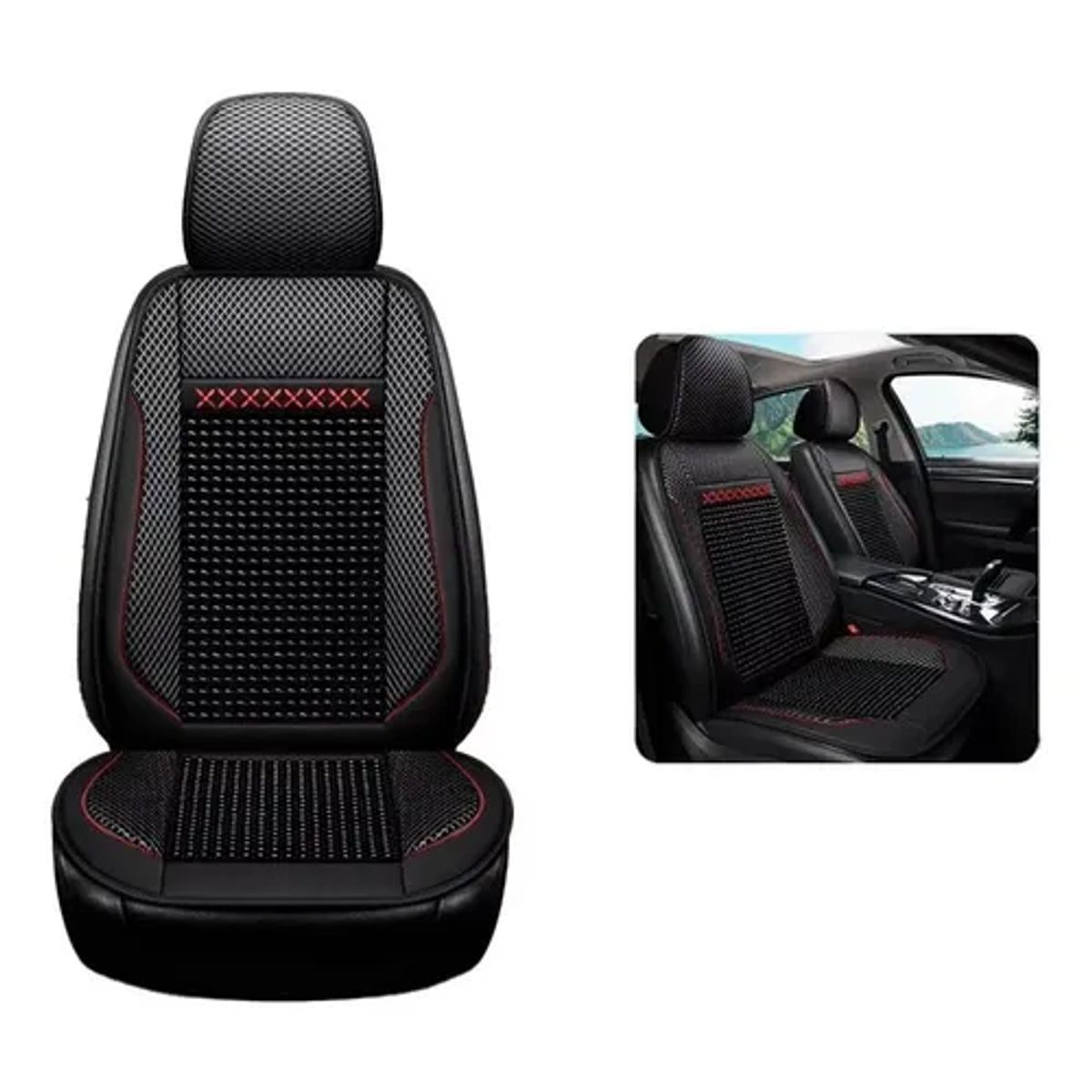 GENERICO - Cubre Asiento Bambú Esferas Eco-cuero Precio por Pieza