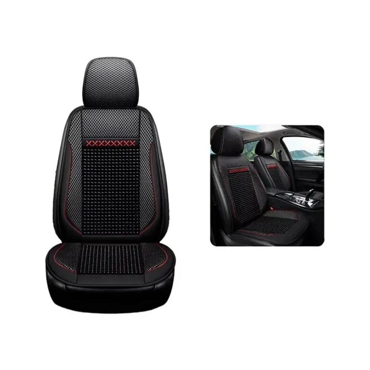 GENERICO - Cubre Asiento Bambú Esferas Eco-cuero Precio por Pieza