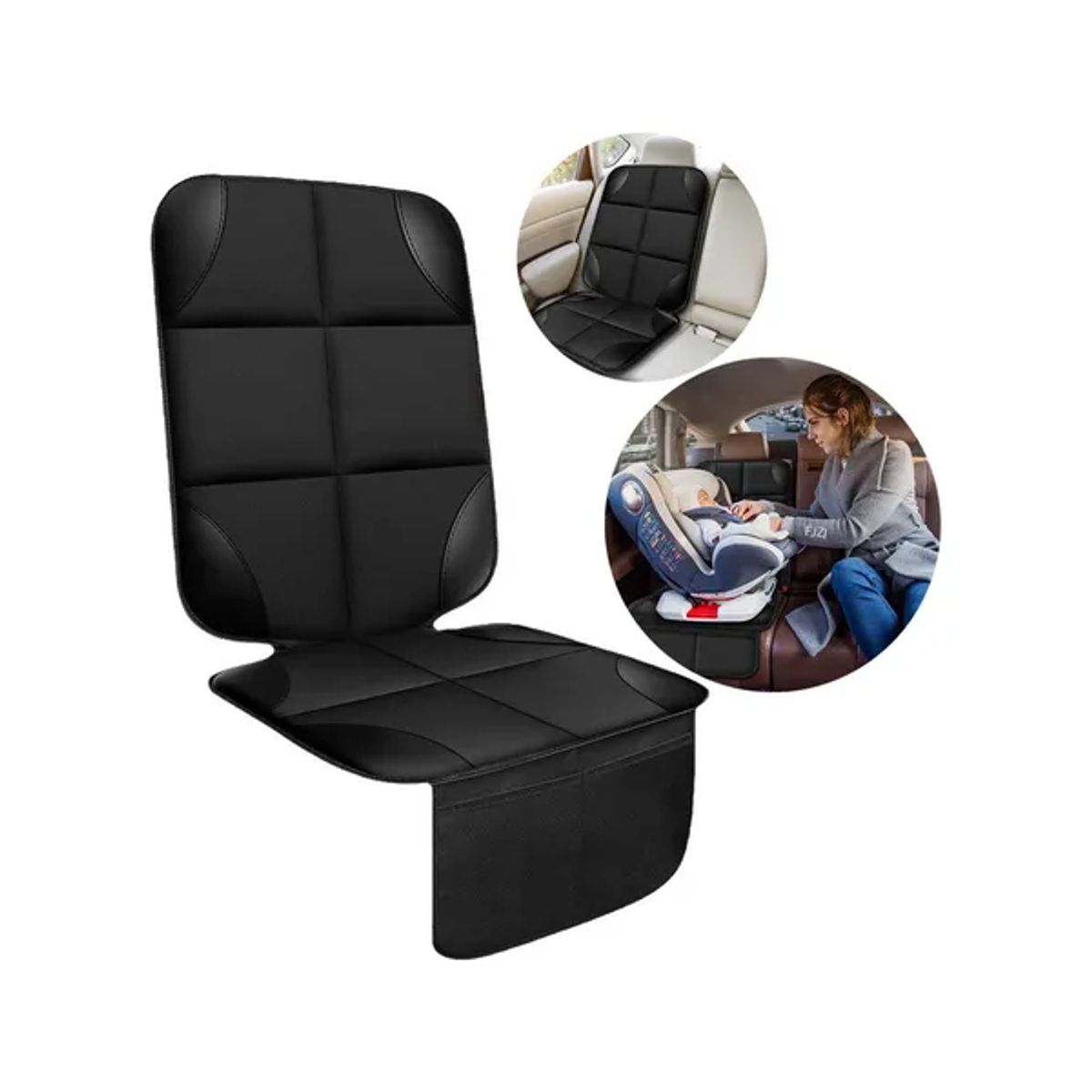 GENERICO - Funda Universal Acolchada para Asiento Automóvil Negra
