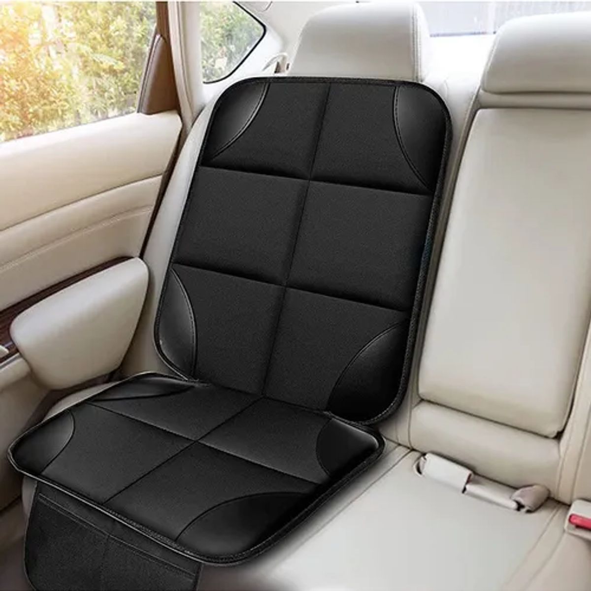 GENERICO - Funda Universal Acolchada para Asiento Automóvil Negra